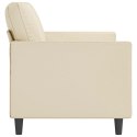 VidaXL 2-osobowa sofa, kremowy, 140 cm, sztuczna skóra