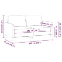 VidaXL 2-osobowa sofa, kremowy, 140 cm, sztuczna skóra