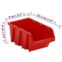 35-CZ. ZESTAW KUWET WARSZTATOWYCH, CZERWONO-CZARNY, 77X39 CM