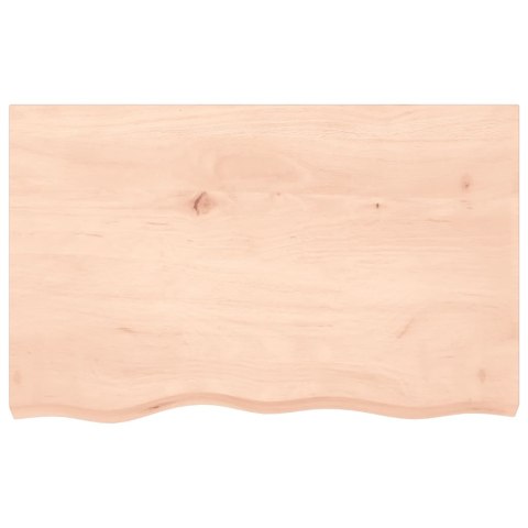 VidaXL Blat do łazienki, 80x50x2 cm, surowe, lite drewno