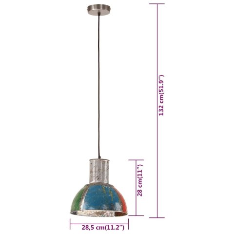 INDUSTRIALNA LAMPA WISZĄCA, 25 W, KOLOROWA, 28,5 CM, E27