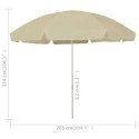 VidaXL Parasol plażowy, piaskowy żółty, 300 cm