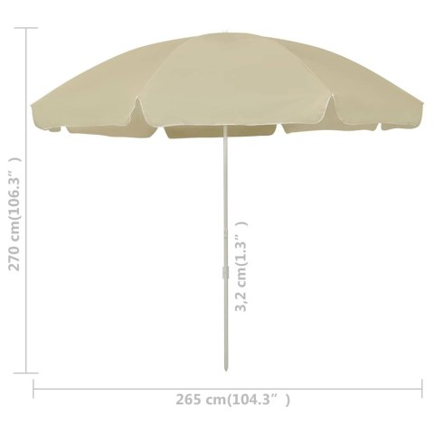 VidaXL Parasol plażowy, piaskowy żółty, 300 cm