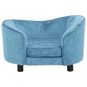 VidaXL Sofa dla psa, turkusowa, 69x49x40 cm, pluszowa
