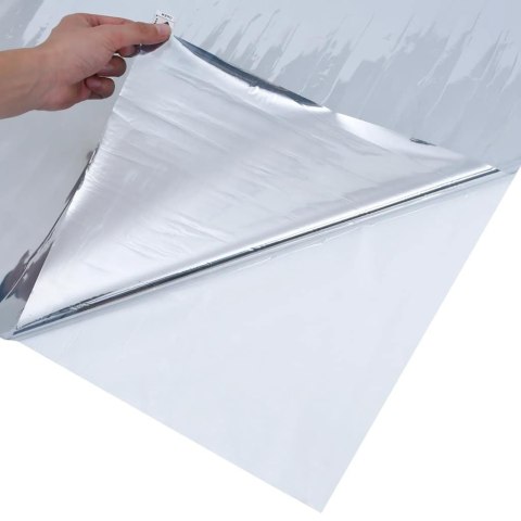 VidaXL Folia okienna odbijająca promienie słońca, srebrna, 60x1000 cm