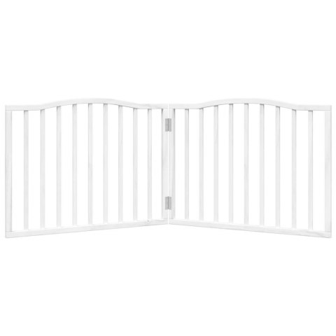 VidaXL Składana bramka zabezpieczająca dla psa, 2 panele, biała, 160cm