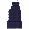 VidaXL 12-cz. zestaw ręczników, FROGN, granat, 360 g/m²