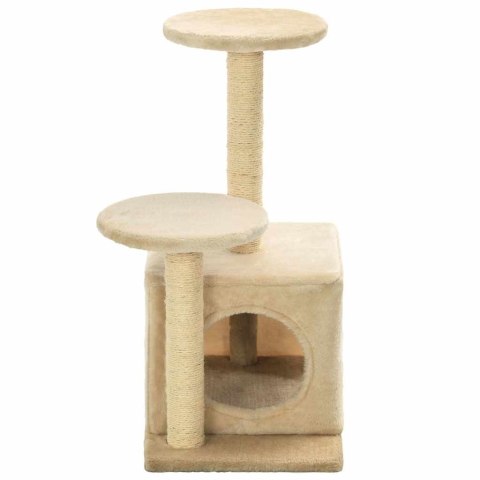 VidaXL Drapak dla kota ze sizalowymi słupkami, 60 cm, beżowy