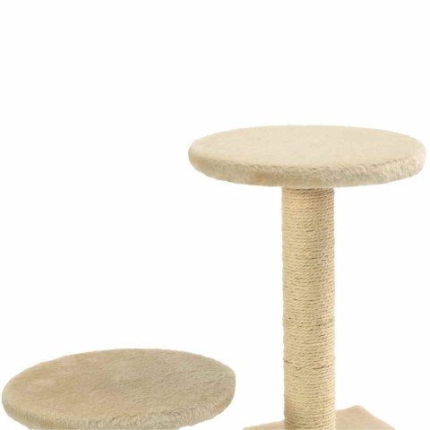VidaXL Drapak dla kota ze sizalowymi słupkami, 60 cm, beżowy
