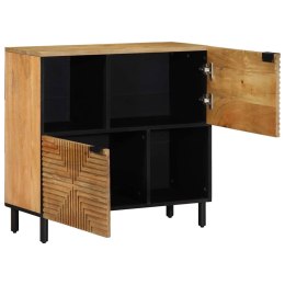 KOMODA BRĄZOWA 80X33X75 CM DREWNO LITE MANGO