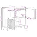 KOMODA BRĄZOWA 80X33X75 CM DREWNO LITE MANGO