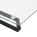 PODSTAWKA POD MONITOR, CZARNA, 60X35X8CM, SZKŁO HARTOWANE METAL