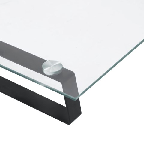 PODSTAWKA POD MONITOR, CZARNA, 60X35X8CM, SZKŁO HARTOWANE METAL