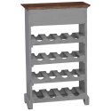 STOJAK NA WINO DREWNO Z RECYKLINGU 55X23X85CM