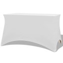VidaXL Elastyczne pokrowce na stół 183x76x74 cm, 2 szt., białe