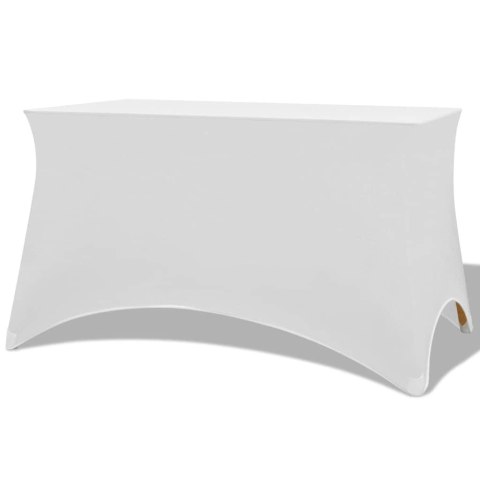 VidaXL Elastyczne pokrowce na stół 183x76x74 cm, 2 szt., białe