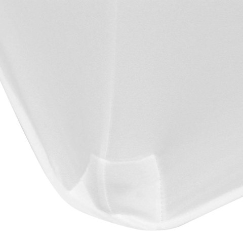 VidaXL Elastyczne pokrowce na stół 183x76x74 cm, 2 szt., białe