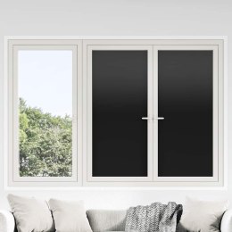 VidaXL Folie okienne, 3 szt., matowe, czarne, PVC