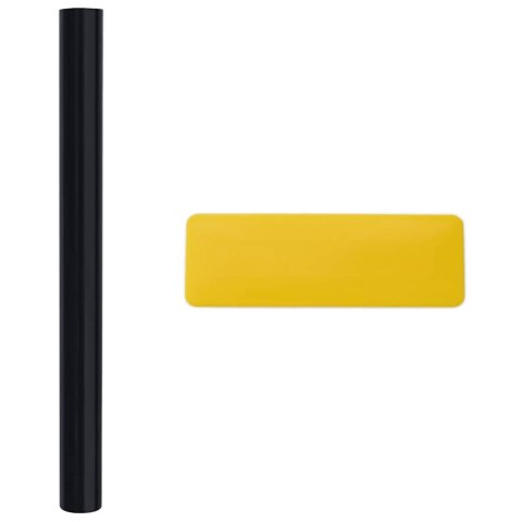 VidaXL Folie okienne, 3 szt., matowe, czarne, PVC