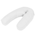 PODUSZKA CIĄŻOWA W KSZTAŁCIE LITERY J, 54X(36-43) CM, BIAŁA