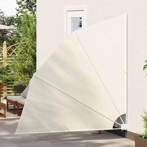 VidaXL Składany parawan balkonowy, kremowy, 210x210 cm