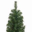 VidaXL Smukła sztuczna choinka ze stojakiem, zielona, 240 cm, PVC