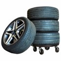 VidaXL Podstawki pod donicę, z kółkami, 5 szt., 40 cm, czarne, 275 kg