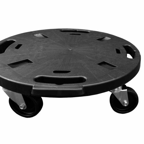 VidaXL Podstawki pod donicę, z kółkami, 5 szt., 40 cm, czarne, 275 kg