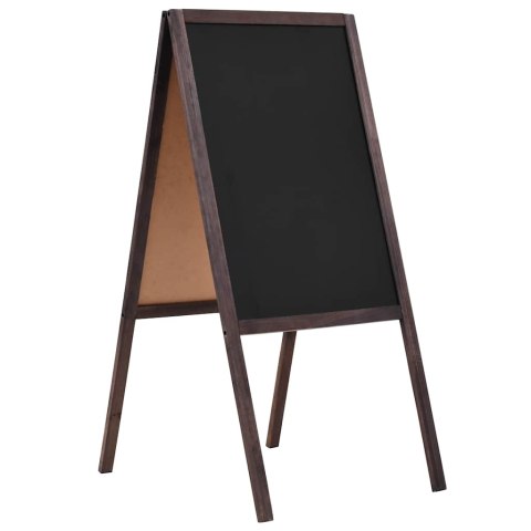 DWUSTRONNA TABLICA KREDOWA, STOJĄCA, DREWNO CEDROWE, 40 X 60 CM