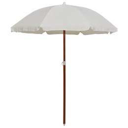 PARASOL OGRODOWY NA STALOWYM SŁUPKU, 180 CM, PIASKOWY