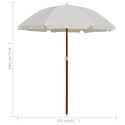 PARASOL OGRODOWY NA STALOWYM SŁUPKU, 180 CM, PIASKOWY