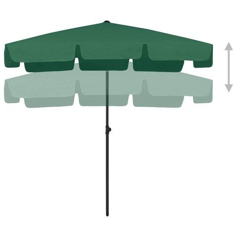 PARASOL PLAŻOWY, ZIELONY, 200X125 CM