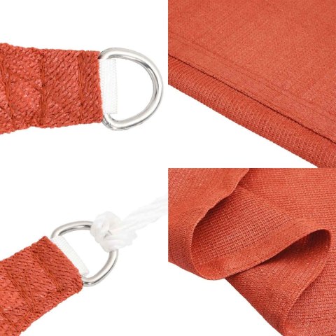 VidaXL Żagiel przeciwsłoneczny, 160 g/m², terakotowy, 3x4,5 m, HDPE