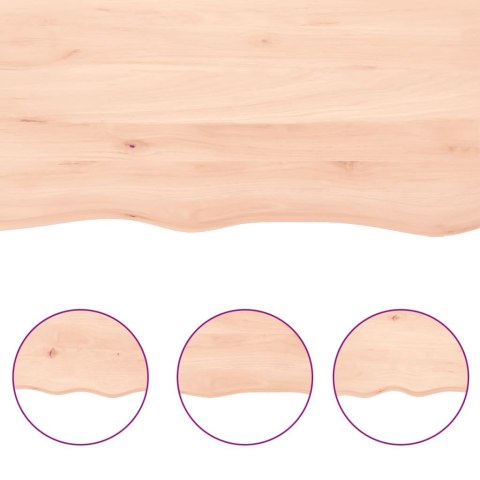 VidaXL Blat do łazienki, 40x40x(2-4) cm, surowe, lite drewno