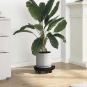 VidaXL Podstawki pod donicę, z kółkami, 5 szt., 30 cm, czarne, 170 kg