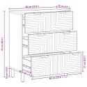 VidaXL Komoda Brązowa 60x33x75 cm Drewno lite Mango