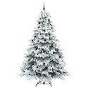 VidaXL Sztuczna choinka z 300 diodami LED Biały 240 cm PE i PVC