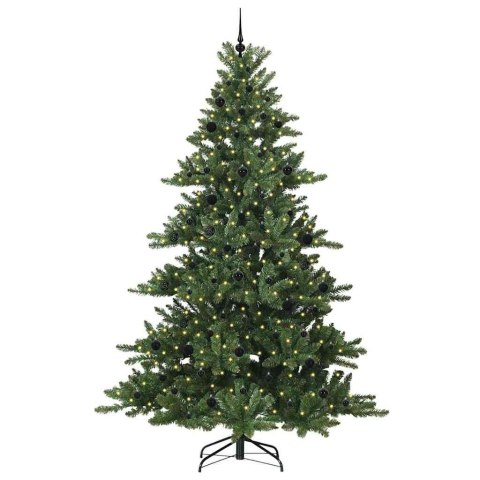VidaXL Sztuczna choinka z zawiasami Zielony 240 cm PVC i stal