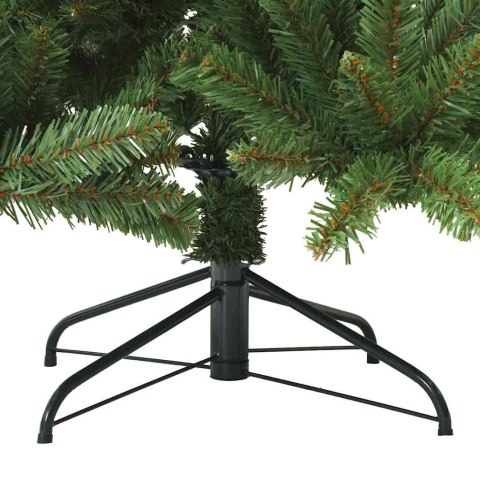 VidaXL Sztuczna choinka z zawiasami Zielony 240 cm PVC i stal