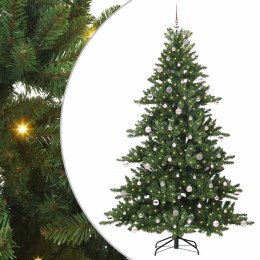 VidaXL Sztuczna choinka z zawiasami Zielony 240 cm PVC i stal