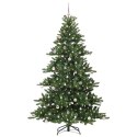VidaXL Sztuczna choinka z zawiasami Zielony 240 cm PVC i stal