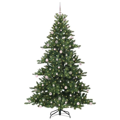 VidaXL Sztuczna choinka z zawiasami Zielony 240 cm PVC i stal