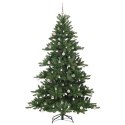 VidaXL Sztuczna choinka z zawiasami Zielony 240 cm PVC i stal