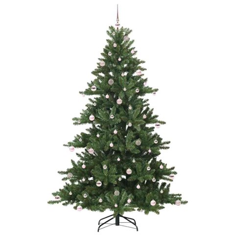 VidaXL Sztuczna choinka z zawiasami Zielony 240 cm PVC i stal