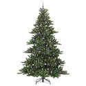 VidaXL Sztuczna choinka z zawiasami Zielony 240 cm PVC i stal