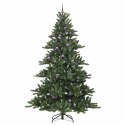 VidaXL Sztuczna choinka z zawiasami Zielony 240 cm PVC i stal
