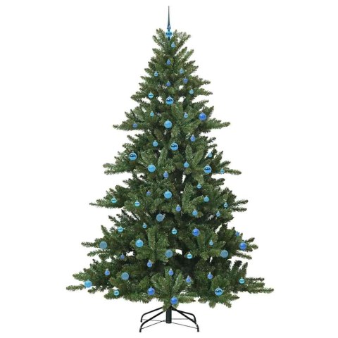 VidaXL Sztuczna choinka z zawiasami Zielony 240 cm PVC i stal