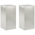 VidaXL Stojak na rośliny 2 pcs srebrny 40 x 40 x 80 cm Stal