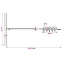 VidaXL Świder glebowy z uchwytem, 100 mm, przedłużany, 5 m, stal