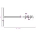 VidaXL Świder glebowy z uchwytem, 100 mm, przedłużany, 9 m, stal